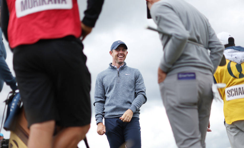A smiling Rory McIlroy